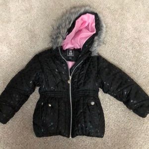 Toddler girl black winter jacket